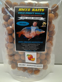 Soluble - rozpustné boilie - Hmyz/Losos/Broskev - 20mm - 1kg